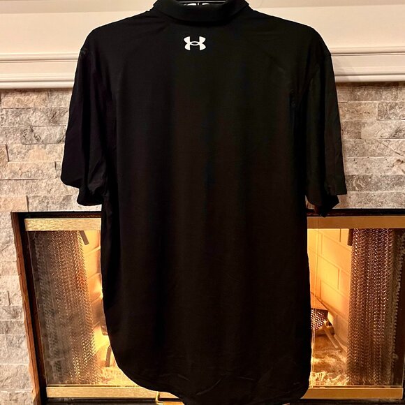 Mens Under Armour Black Iso-Chill Loose Fit Performance Polo Size Large - Picture 2 of 10